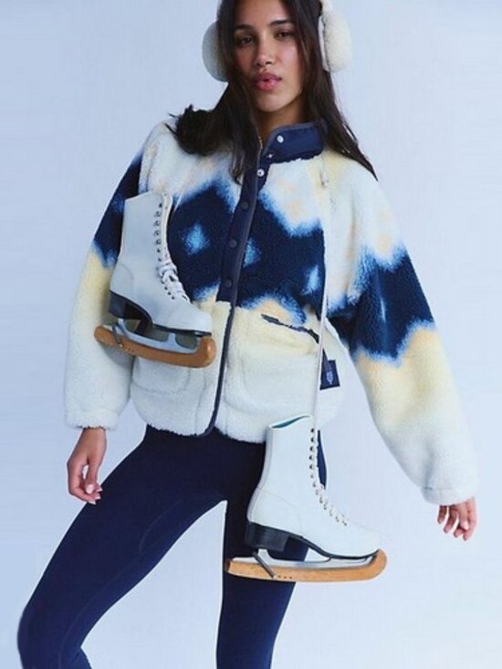 Free People Jackets & Blazers - Free People Movement Hit The Slopes Printed Fleece Jacket NWOT